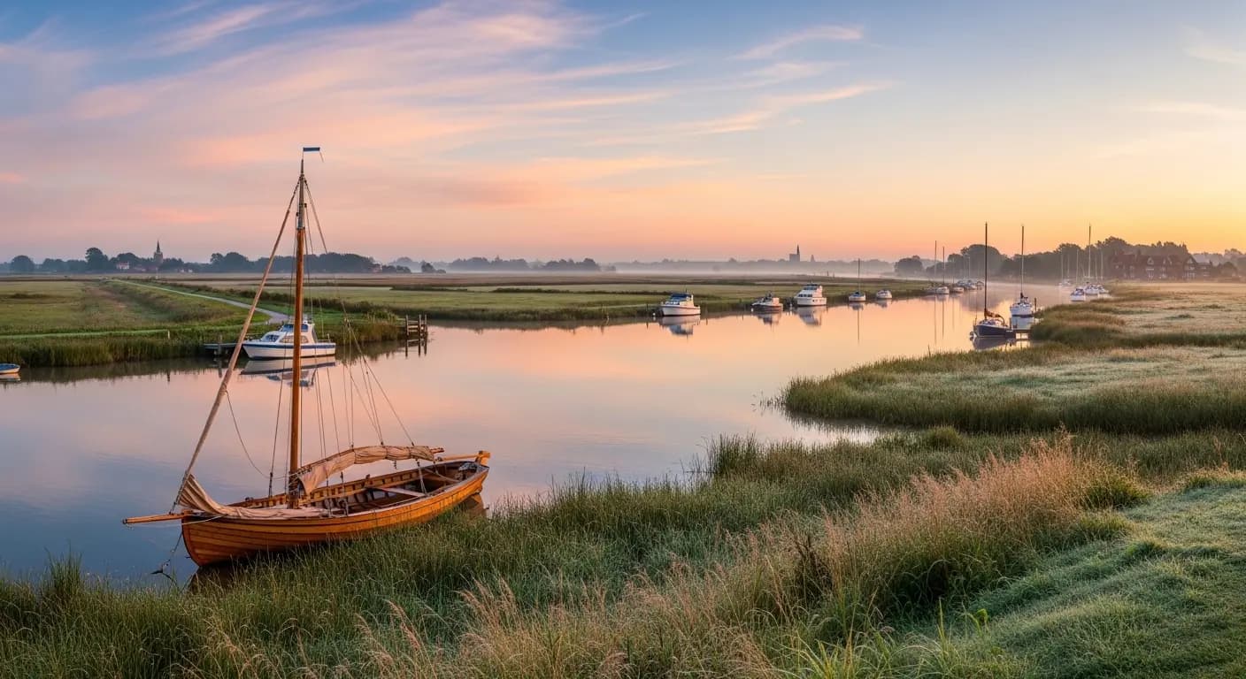 View across the Norfolk countryside near Lingwood village